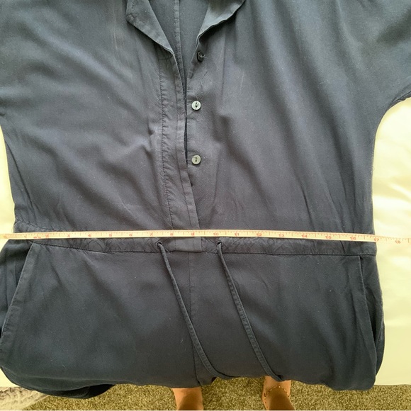 Navy blue short sleeved jumpsuit - Monki XS - Picture 5 of 12